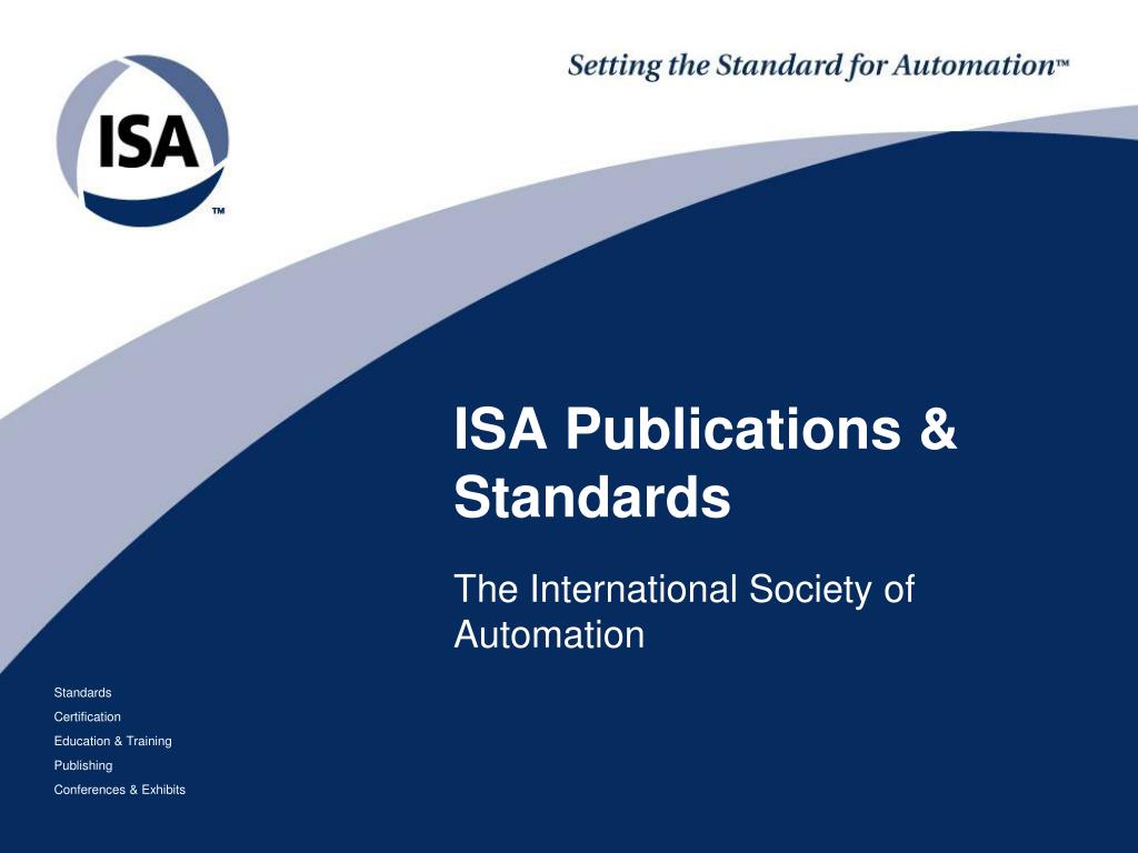 ISA standards and publications